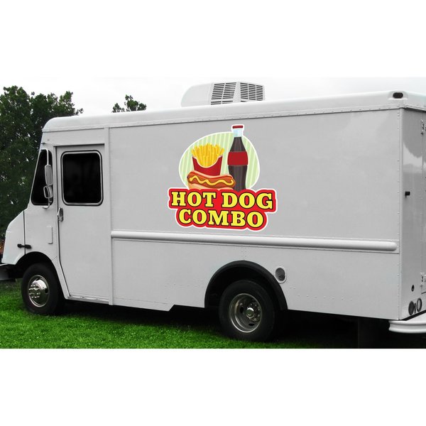 Signmission Safety Sign, 9 in Height, Vinyl, 6 in Length, Hot Dog Combo, D-DC-12-Hot Dog Combo D-DC-12-Hot Dog Combo